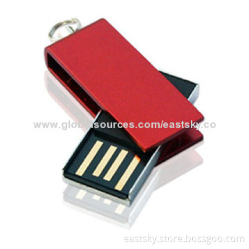 Twist Style Mini USB Drive, Cheap Price, Customized Casing Colors/Logos/Packaging Ways are Accepted